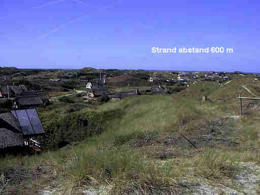 Aussicht von hauseigener Dne Richtung Strand. Abstand zum Strand 600 m